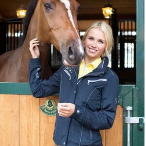 Women’s Navy Utility Jacket with Contrast Piping